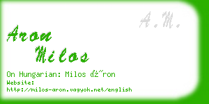 aron milos business card